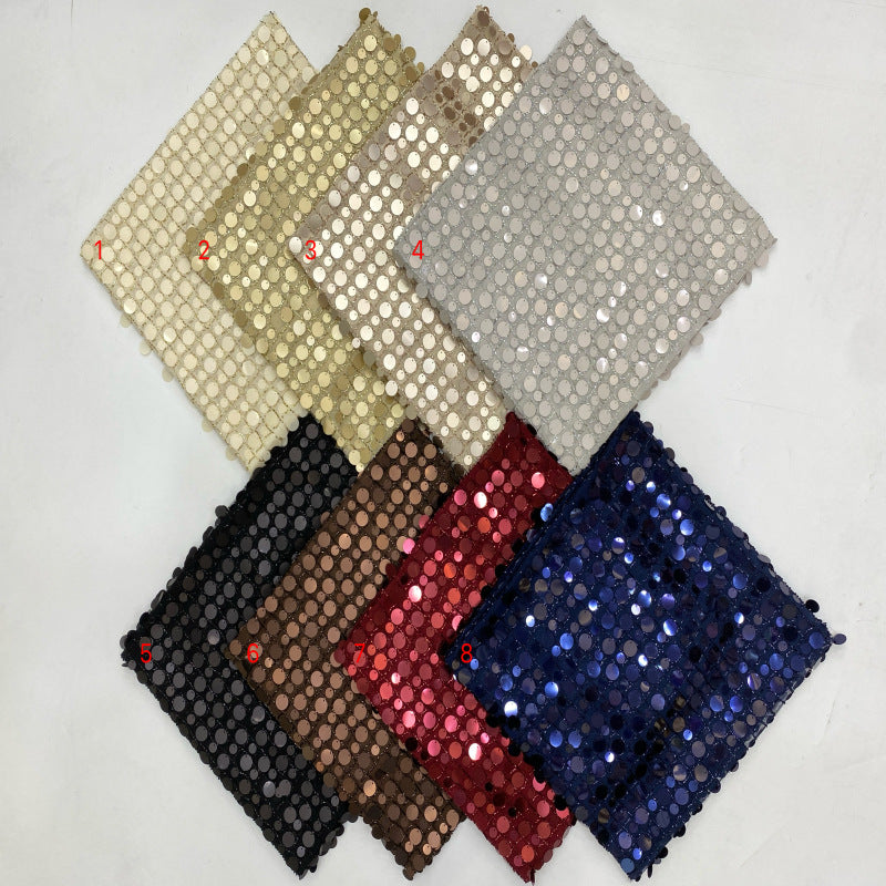 12mm & 18mm Rolled Sequin Stretch Mesh — fabric photo 4
