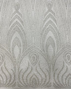 European-Style Large Floral Bead & Sequin Fabric — fabric photo 2