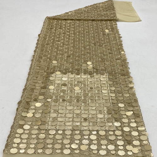 12mm & 18mm Rolled Sequin Stretch Mesh — fabric photo 2