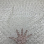 Sequin & Silver-Thread Embroidered Bridal Fabric – Design 09951 — fabric photo 2