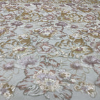 Multicolor 2/4/3/5 mm Sequin Embroidered Bridal Fabric — fabric photo 2