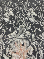 Bugle Bead & 3/7mm Sequin Embroidery Fabric — fabric photo 2