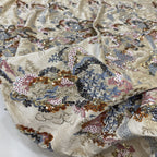 Multicolor Sequin Embroidered Velvet Fabric — fabric photo 5