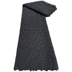 Small Floral Embroidered Guipure Lace Fabric — fabric photo 5