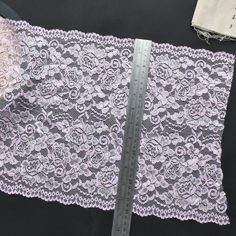 Small Floral Textured Wide Stretch Lace Trim 30 cm — fabric photo 3