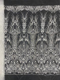 Sequin & Bubble-Bead Embroidered Bridal Fabric – Design 82559 — fabric photo 6