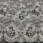 Heavy Sequin & Bugle-Bead Embroidered Lace Fabric — fabric photo 4