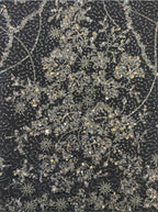 2/3/5 mm Crystal-Look Sequin & Silver-Bead Embroidered Bridal Fabric — fabric photo 6