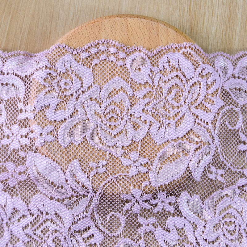 Double-Scallop Picot-Edge Stretch Nylon Lace Trim 15 cm — fabric photo 3