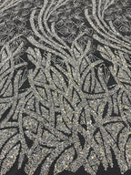Crystal Sequin Bead Embroidery Fabric for Gowns — fabric photo 2