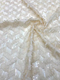 Sequin & Cordwork Embroidered Tulle Mesh Fabric — fabric photo 2
