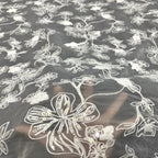 Textured Rope Sequin Embroidered Organza — fabric photo 3