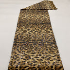 Leopard Print Fabric with 5mm Sequin Embroidery