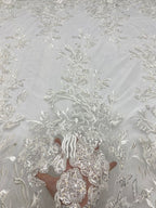 Fine Beaded Sequin Fabric for Bridal Dresses — fabric photo 4