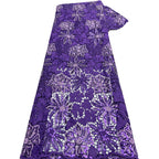 Two-Tone Water-Soluble Embroidered Mesh Lace — fabric photo 2