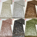 Plaid Base 5–12mm Sequin Embroidery Fabric