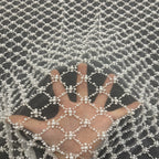 Diamond Bead & Foam Bead Embroidered Fabric — fabric photo 4