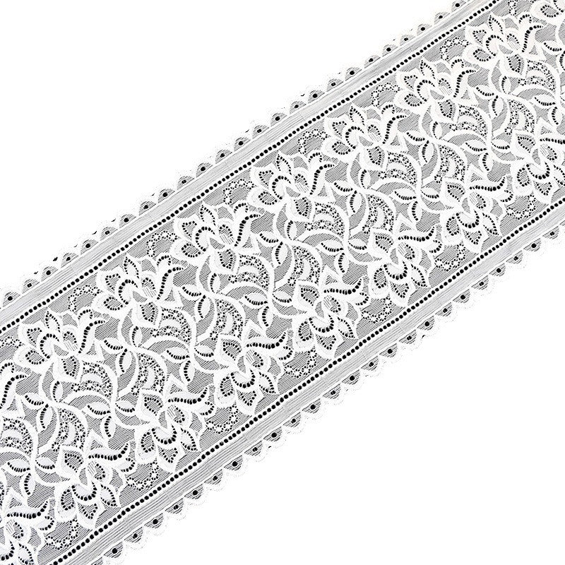 Ruffled Knitted Stretch Lace Trim 22 cm — fabric photo 4