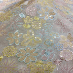 Warm-Tone Embroidery with Colorful Sequins — fabric photo 3