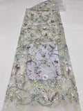 Sheer Base Rope Bead Sequin Embroidered Fabric — fabric photo 6