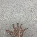 Foam Bead & Crystal Sequin Bridal Fabric — fabric photo 4