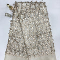 3/5/9/12 mm Sequin Embroidered Bridal Fabric — fabric photo 6