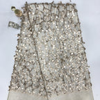 3/5/9/12 mm Sequin Embroidered Bridal Fabric — fabric photo 6