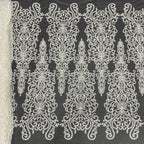 Heavy Symmetrical Bead Sequin Bridal Fabric