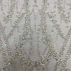 Foam Bead & Crystal Sequin Bridal Fabric — fabric photo 5