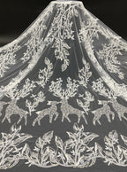 Sequin Embroidered Bridal Fabric – Design 62591