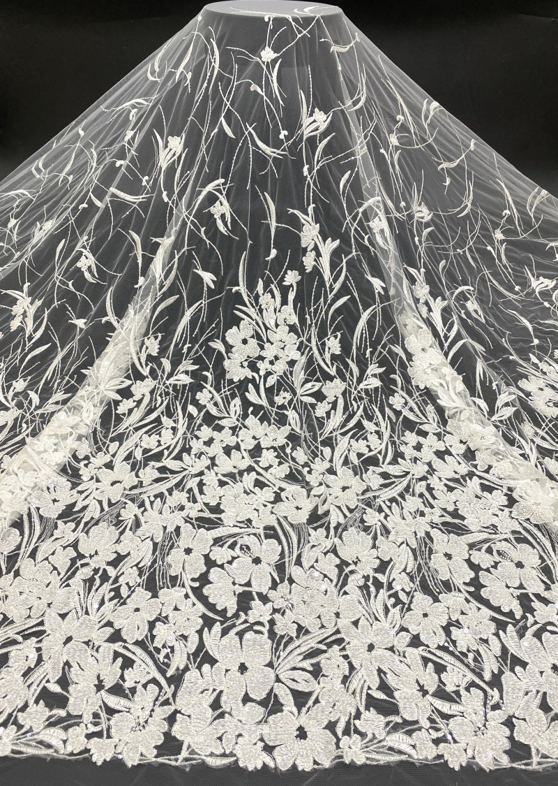 Bead Foam & Sequin Embroidery for Formal Wear — fabric photo 6