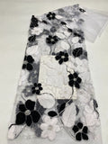 Two-Tone Rope Bead & Sequin Embroidery Fabric — fabric photo 6