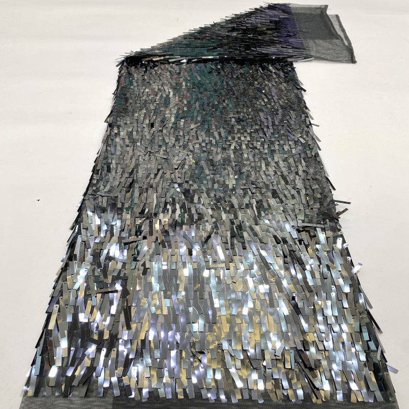 Strip 6x40mm Sequin Embroidery Fabric