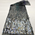 Strip 6x40mm Sequin Embroidery Fabric