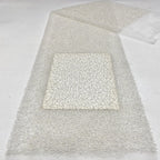 Dense Foam Bead Embroidered Bridal Fabric — fabric photo 3