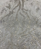 Double-Bead Embroidery with 3 mm Crystal Sequins — fabric photo 5