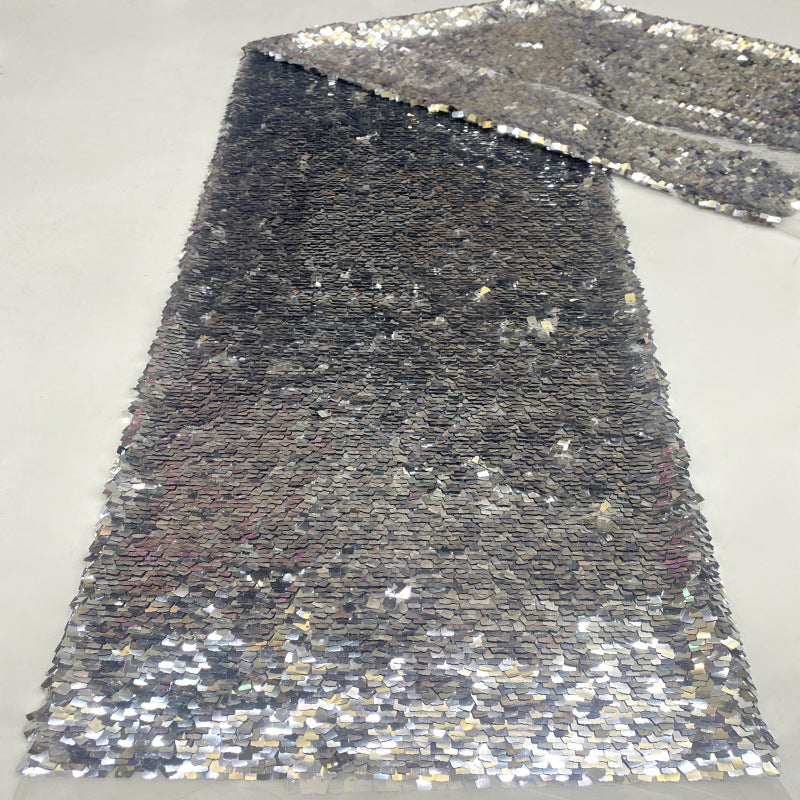 High-Density Square 7x9mm Sequin Embroidery Fabric — fabric photo 4