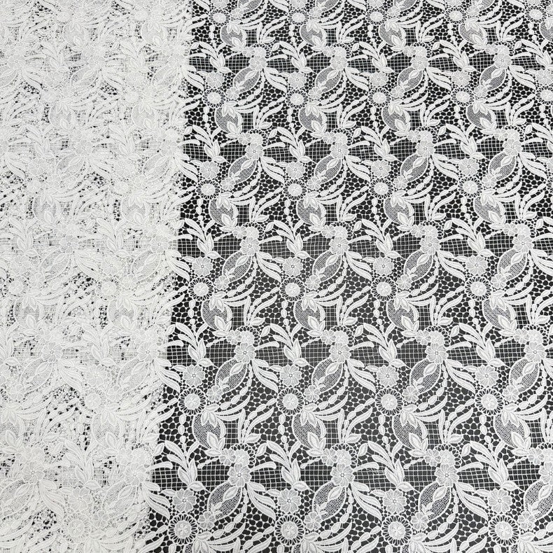 Embroidered Guipure Lace Fabric – Design 70463