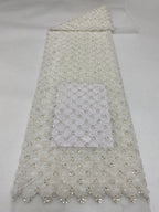 Dense Ribbon Bugle Bead Sequin Fabric — fabric photo 6