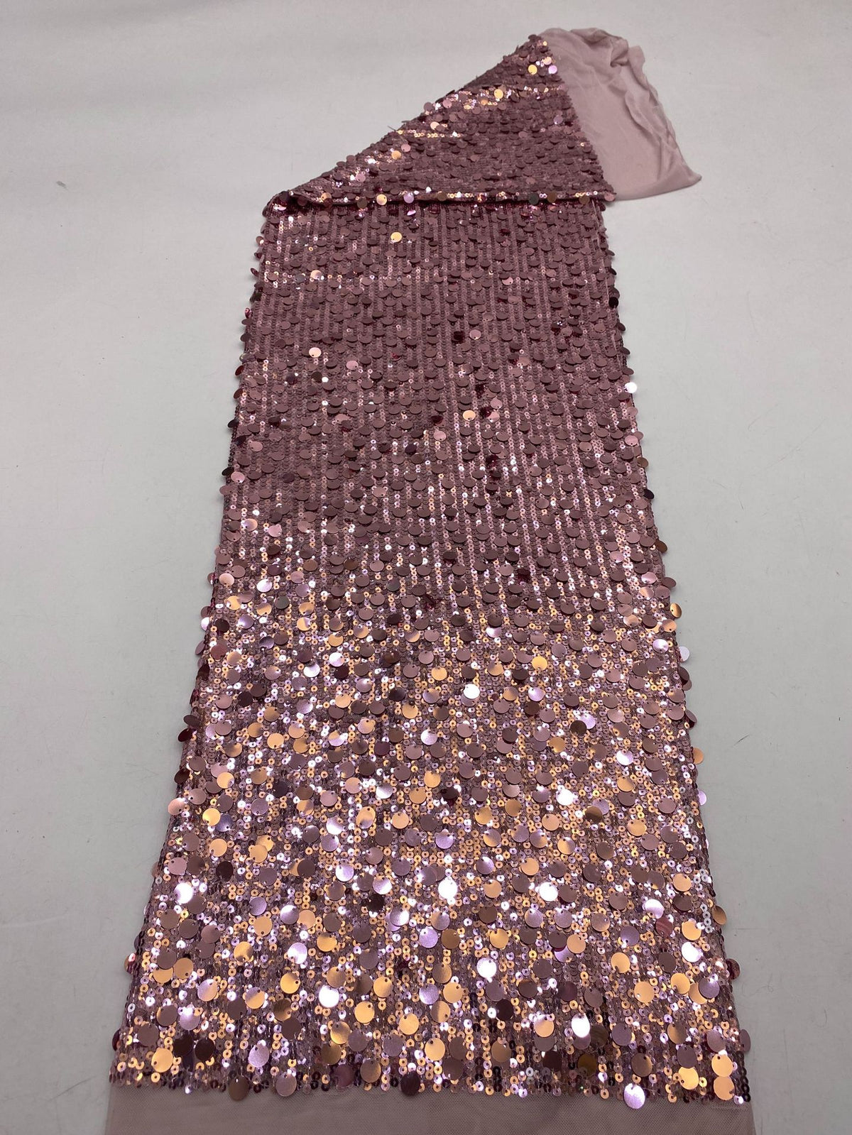 Stretch 5/12 mm Sequin Embroidered Stretch Mesh Fabric — fabric photo 4