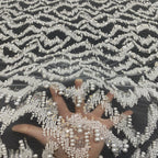 Heavy Foam Bead Sequin Dressmaking Fabric — fabric photo 4