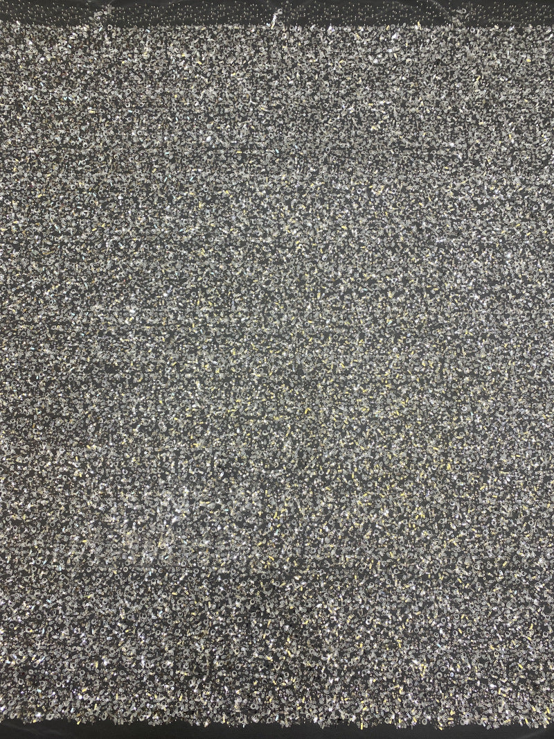 Specialty Shaped Sequin & Bead Embroidery Fabric — fabric photo 5