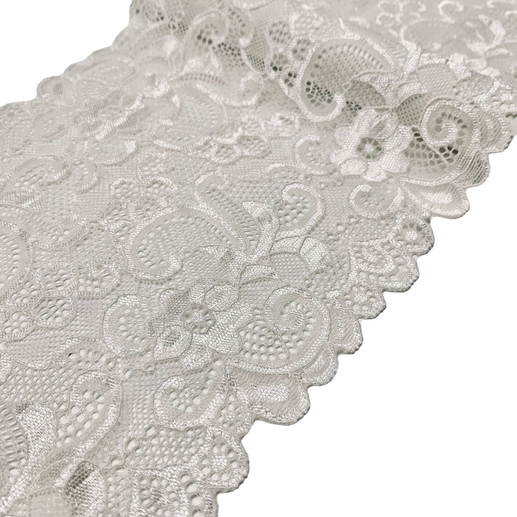 Double-Scallop Straight-Edge Nylon Lace Trim 18 cm — fabric photo 2
