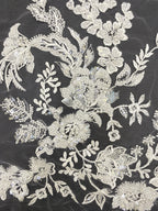 Totem Bugle Bead Sequin Fabric for Wedding Dresses — fabric photo 3