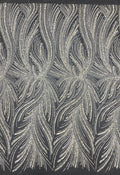 Heavy Bugle & Foam Bead Sequin Embroidery Fabric — fabric photo 6