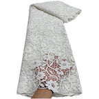 Polyester Floral Cutwork Embroidered Fabric – Per Yard — fabric photo 4