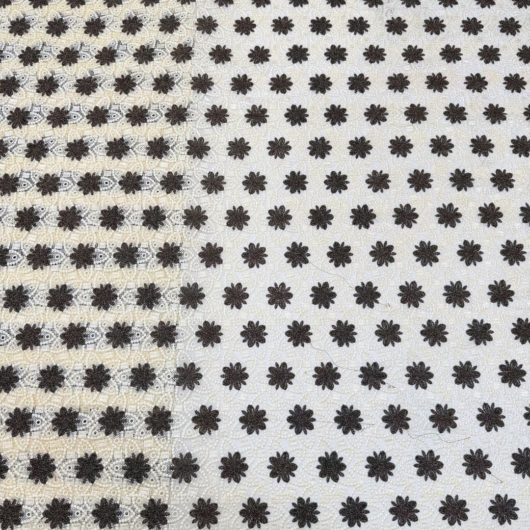 Colored Polyester Cutwork Lace Fabric 130 cm – Per Yard