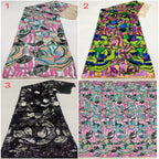 Large Floral Colorful Sequin Embroidery Fabric