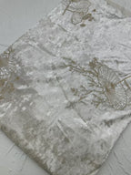 Vintage Umbrella 3D Embroidery Velvet - Elegant for Coats & Evening Gowns