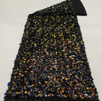 Stretch 3/5/7/9/12 mm Sequin Embroidered Stretch Mesh Fabric — fabric photo 4